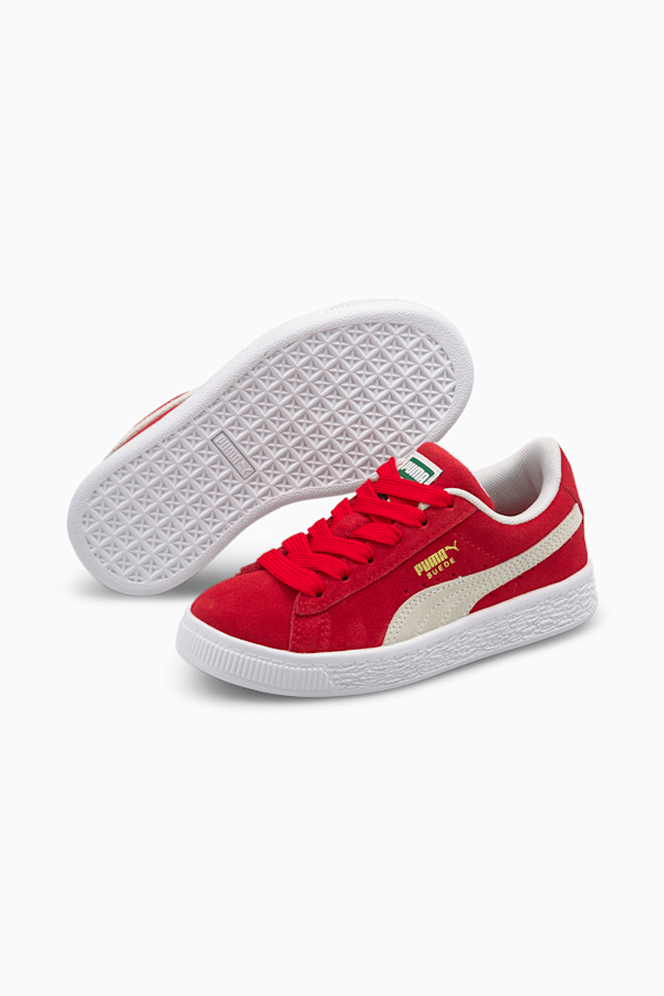 Espadrilles Suede Classic XXI Enfant, High Risk Red-Puma White, extralarge