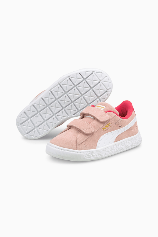 Suede Lil PUMA Little Kids' Sneakers, Lotus-Puma White, extralarge