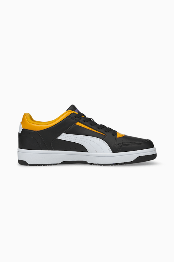 Rebound Joy Low Sneakers, Puma Black-Puma White-Saffron-Prism Violet, extralarge