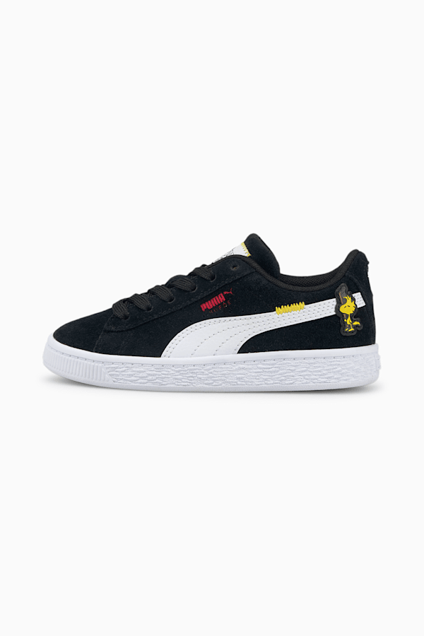 Puma classic suede black and white sales