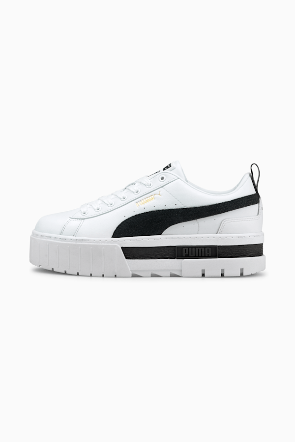 Puma black and white platform shoes sale