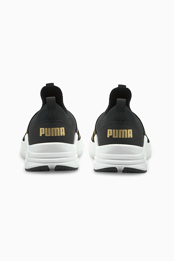 Wired Run Slip-On Shoes Big Kids, Puma Black-Puma Team Gold, extralarge