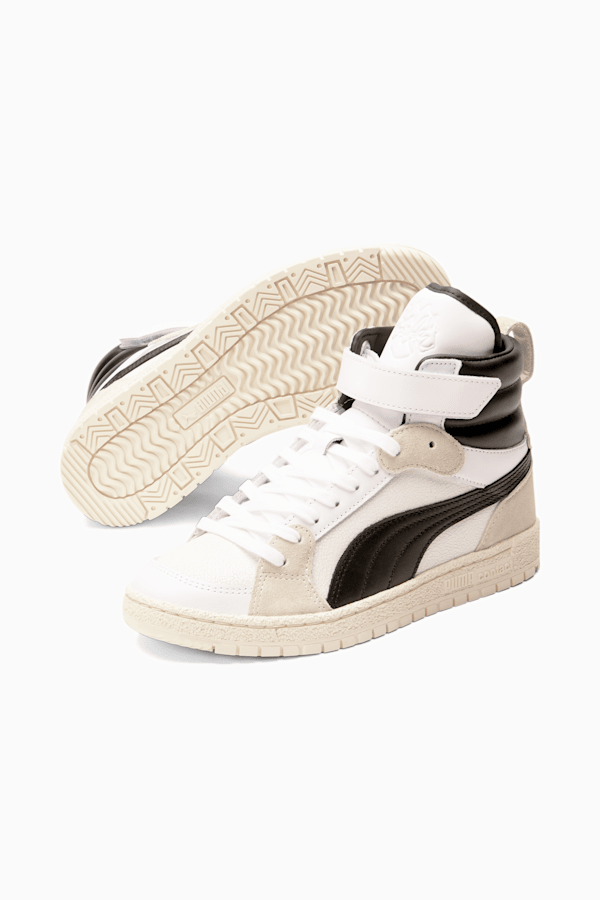 High Court Regal Ralph Sampson Mid Women's Sneakers, Whisper White-Puma Black, extralarge