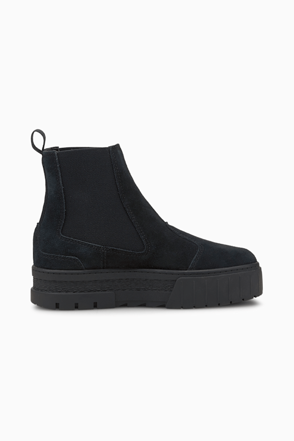 Mayze Suede Women's Chelsea Boots, Puma Black, extralarge