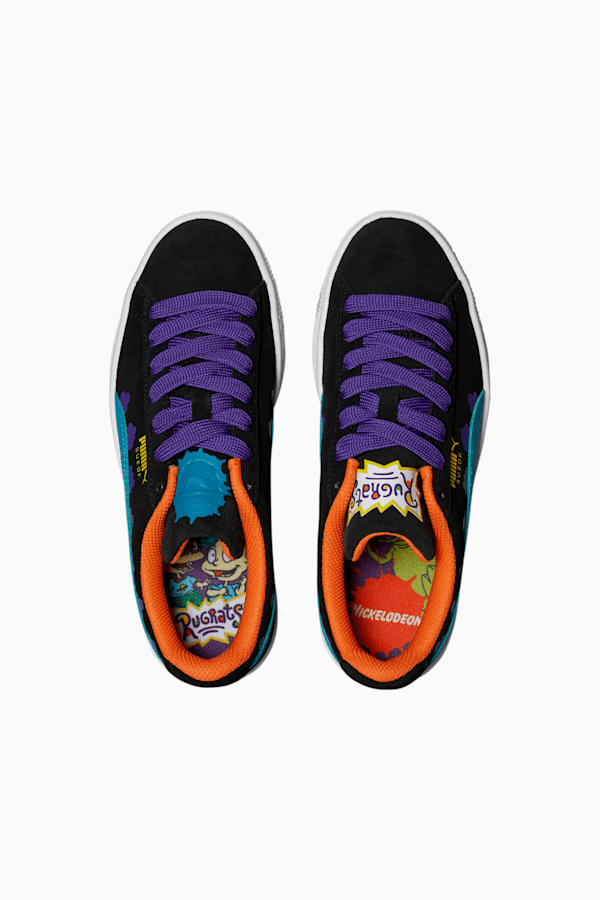 PUMA x RUGRATS Suede Sneakers JR, Puma Black-Caribbean Sea, extralarge