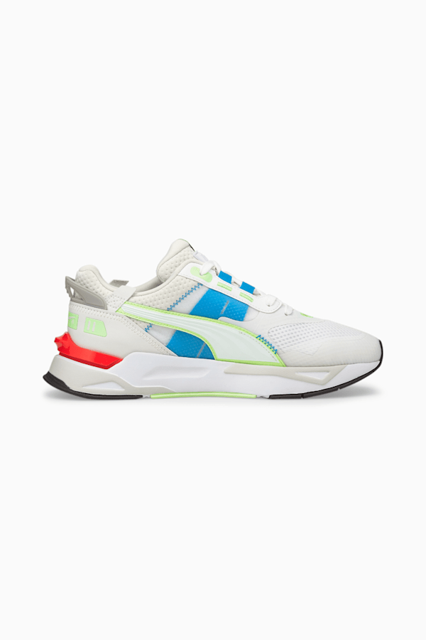 Mirage Sport Tech Trainers, Puma White-Nimbus Cloud-Fizzy Lime, extralarge