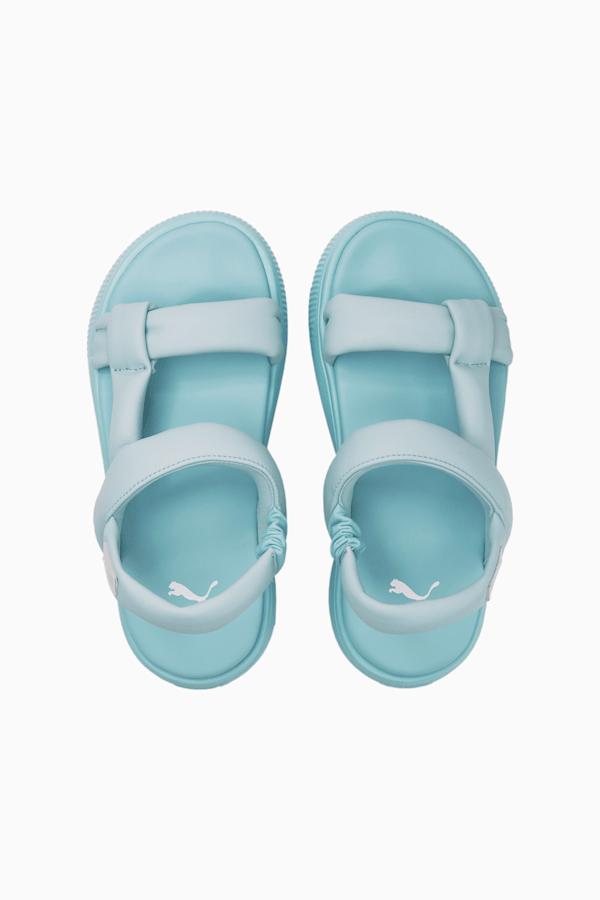 Suede Mayu Summer Women's Sandals, Aquamarine-Puma White, extralarge-GBR