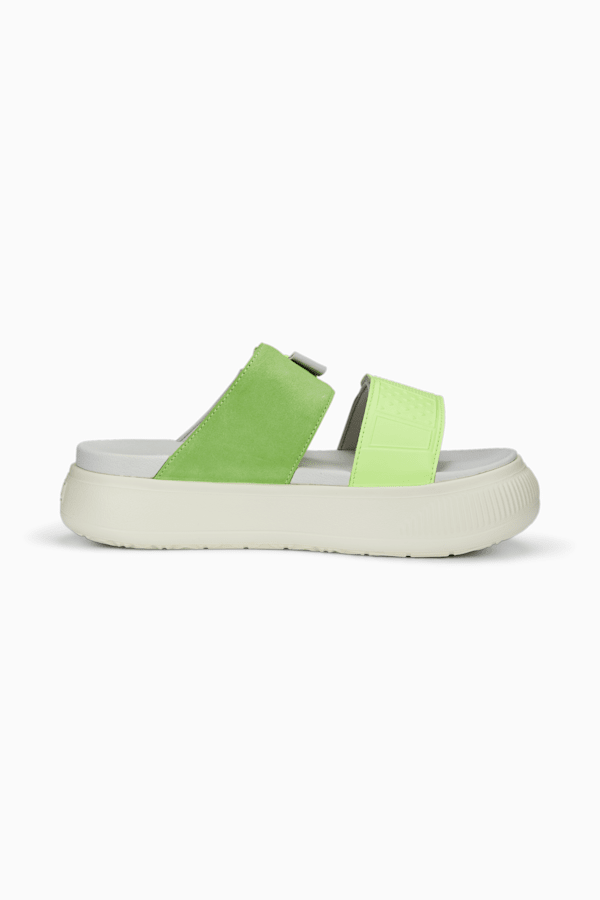 Suede Mayu Women's Sandals, Fast Yellow-Marble-Warm White, extralarge