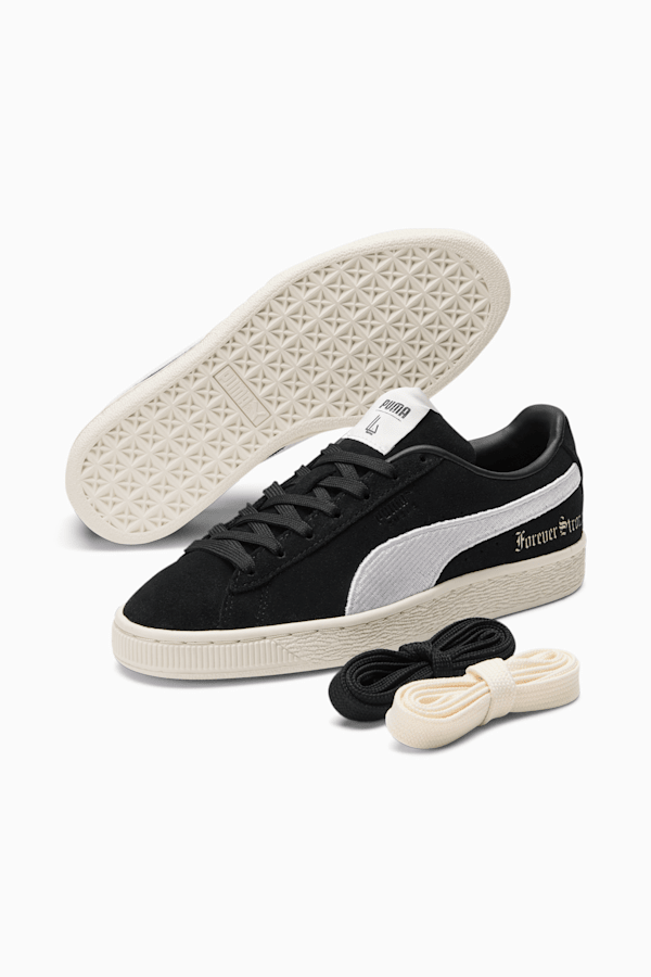 Forever Stronger Suede Sneakers Big Kids, Puma Black-Whisper White, extralarge