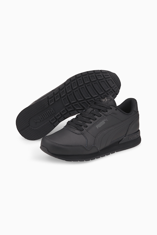 Chaussures ST Runner v3 Leather Jeune, Puma Black-Puma Black, extralarge