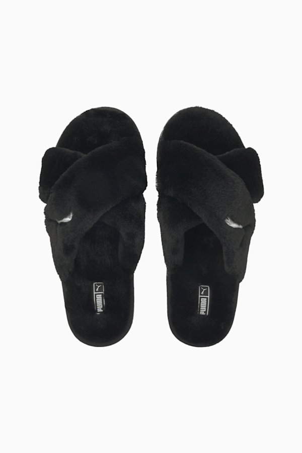 Black puma flip sale flops