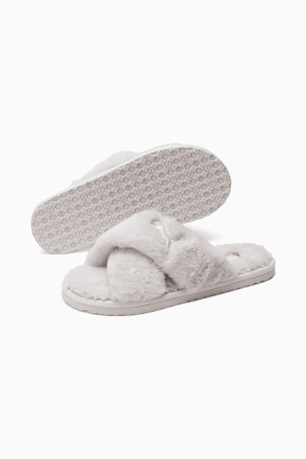 Puma fluffy store slides quilt