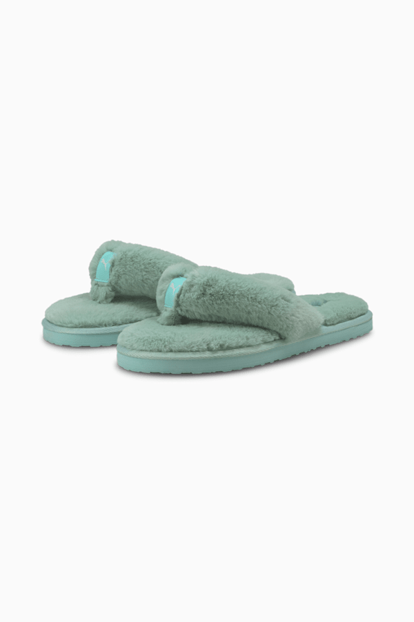 Fuzzy puma sandals clearance