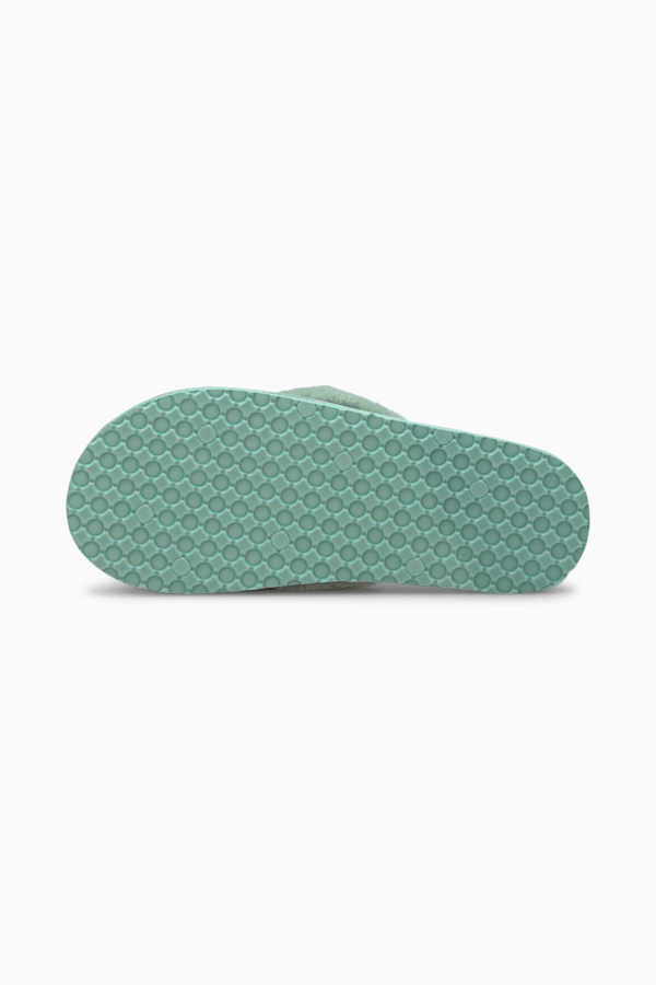Fuzzy cheap puma slippers