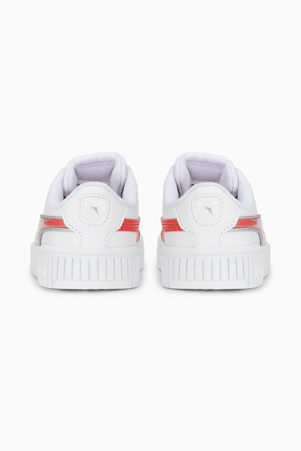 Carina 2.0 Glitzy Toddlers' Shoes, Puma White-Salmon-Puma Silver, extralarge