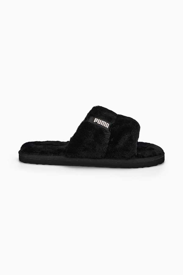 Fluff Solo Slippers Women, Puma Black-Island Pink, extralarge