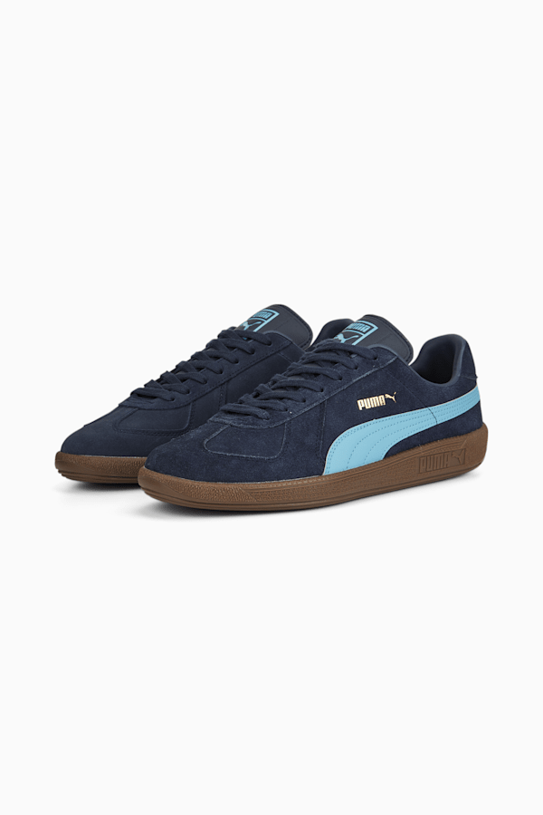 Army Trainer Suede Sneakers, Parisian Night-Dusty Aqua, extralarge-GBR