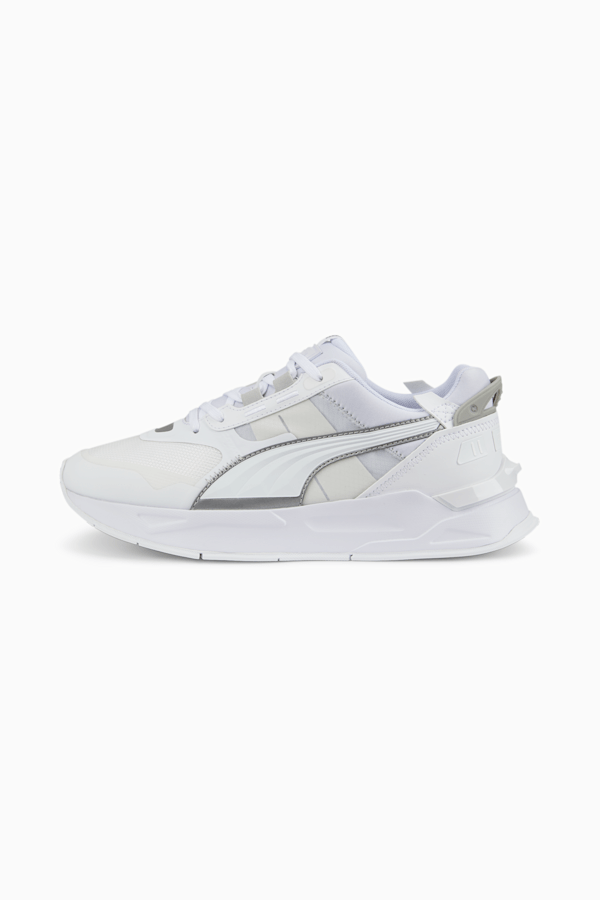 Mirage Sport Tech Reflective Sneakers, Puma White-Puma Silver, extralarge