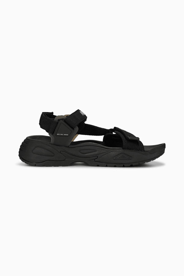 Puma black flip on sale flops