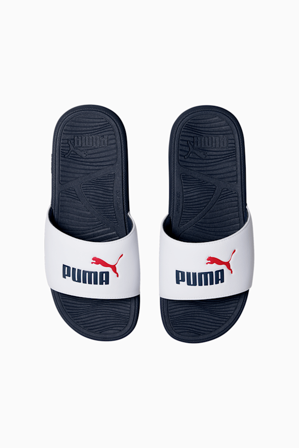 Cool Cat 2.0 Slides, PUMA White-Parisian Night-PUMA Red, extralarge