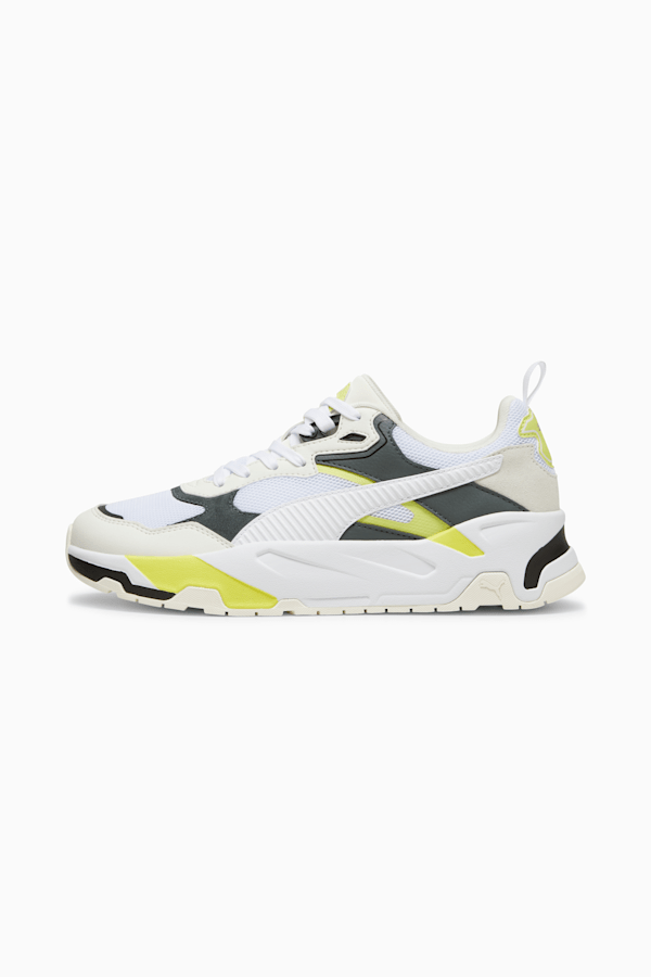 Gray and yellow sneakers discount