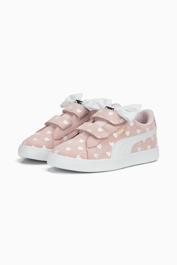 Suede Classic LF Re-Bow V Sneakers Kids, Pearl Pink-PUMA White, extralarge-GBR