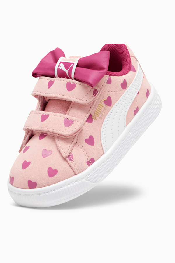 Pink puma shoes with bow sale