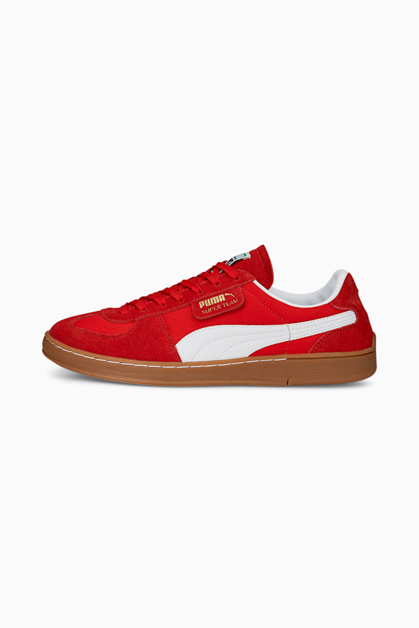 Grey and red puma suede on sale