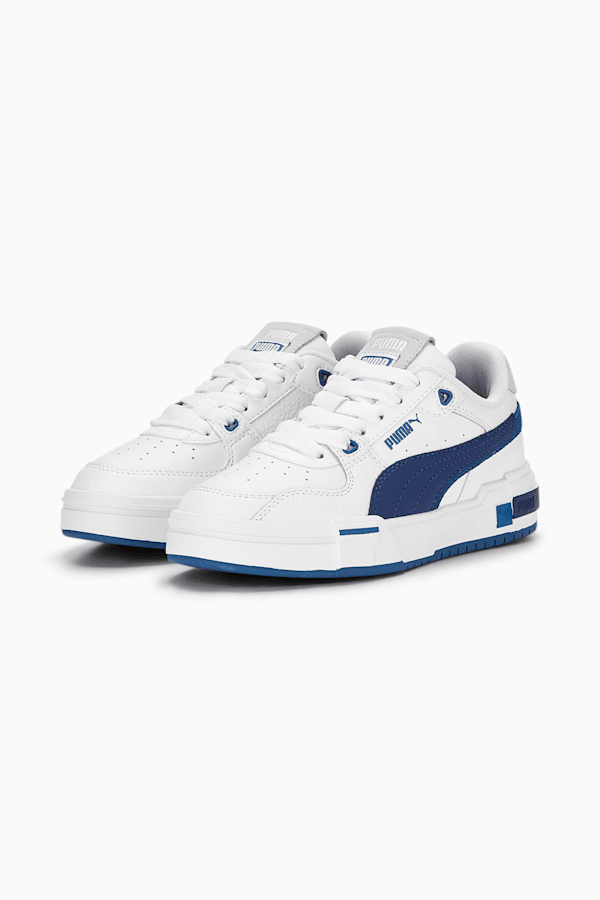 CA Pro Glitch Big Kids' Sneakers, PUMA White-Lake Blue-Feather Gray, extralarge