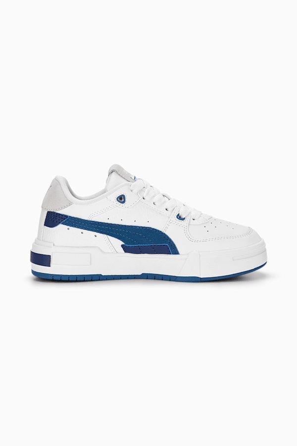 CA Pro Glitch Big Kids' Sneakers, PUMA White-Lake Blue-Feather Gray, extralarge