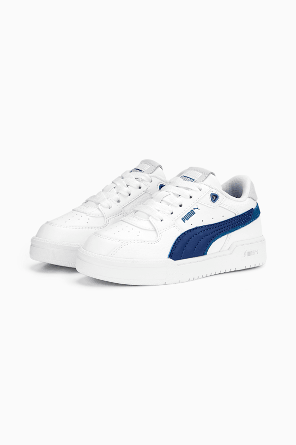 CA Pro Glitch Little Kids' Shoes, PUMA White-Lake Blue-Feather Gray, extralarge