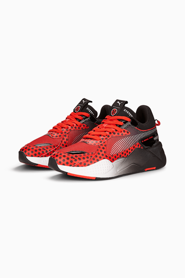 PUMA x MIRACULOUS RS-X Big Kids' Sneakers, PUMA Black-PUMA Red, extralarge