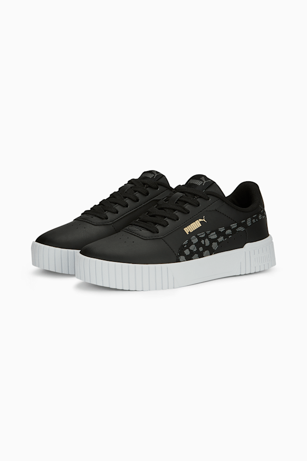 Black and gold pumas animal top