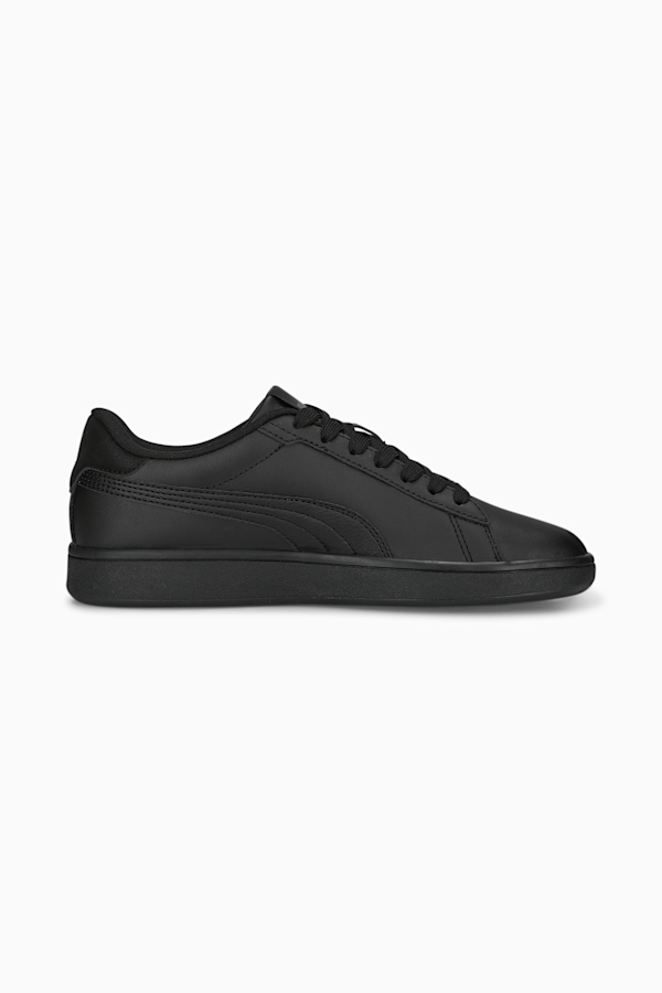 Smash 3.0 Leather Sneakers Youth, PUMA Black-Shadow Gray, extralarge