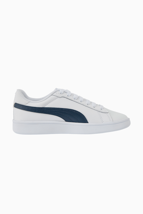 Smash 3.0 Leather Sneakers Youth, PUMA White-Dark Night-Vine, extralarge-GBR