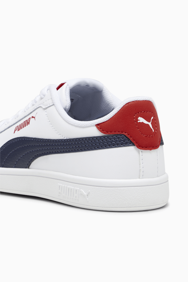 Smash 3.0 L Shoes Kids, PUMA White-PUMA Navy-For All Time Red, extralarge