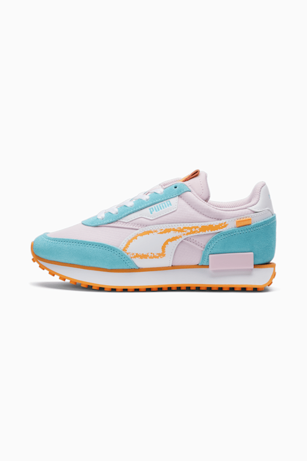 Future Rider Spring Sketchbook Big Kids' Sneaker , Pearl Pink-PUMA White, extralarge