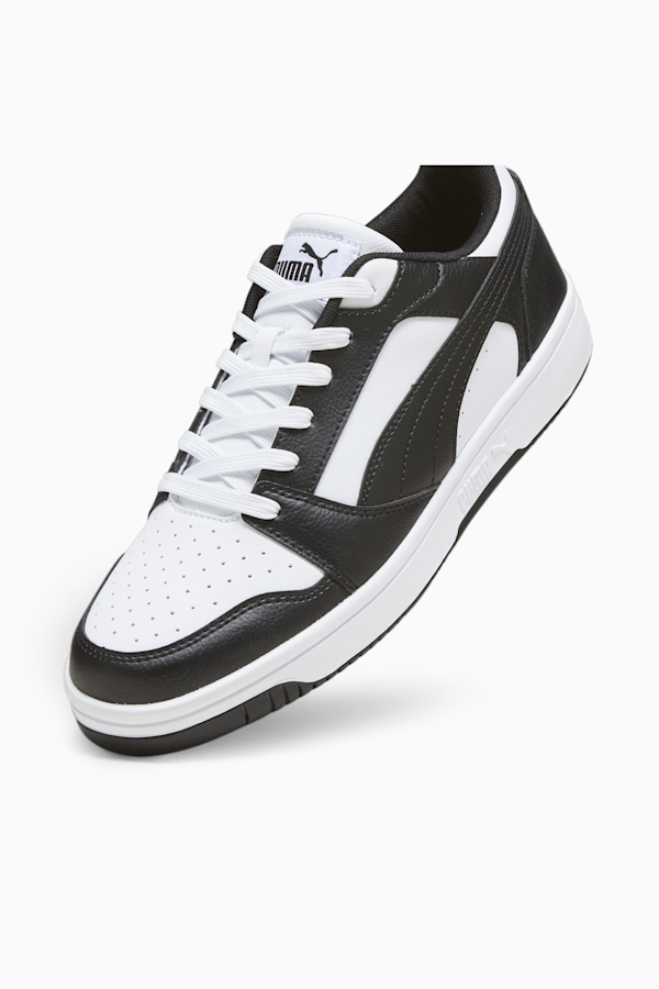 Rebound V6 Low Sneakers, PUMA White-PUMA Black-PUMA White, extralarge