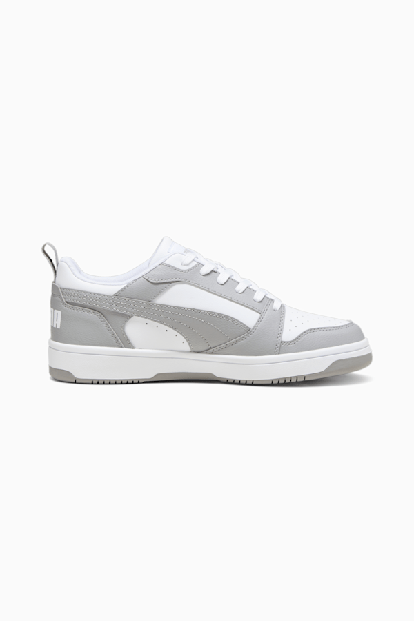 Rebound V6 Low Sneakers, PUMA White-Concrete Gray, extralarge