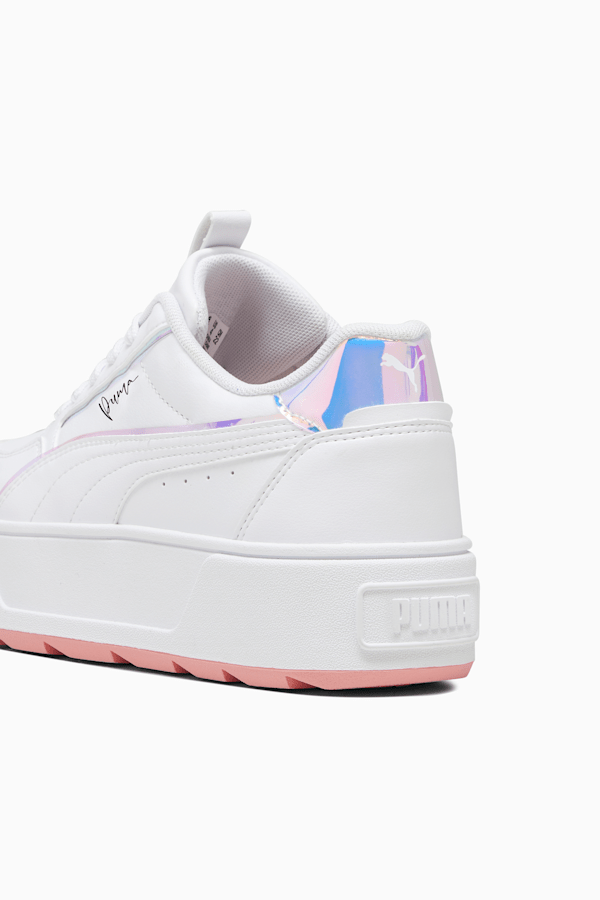 Karmen Rebelle Crystal Big Kids' Sneakers, PUMA White-PUMA White-Peach Smoothie, extralarge