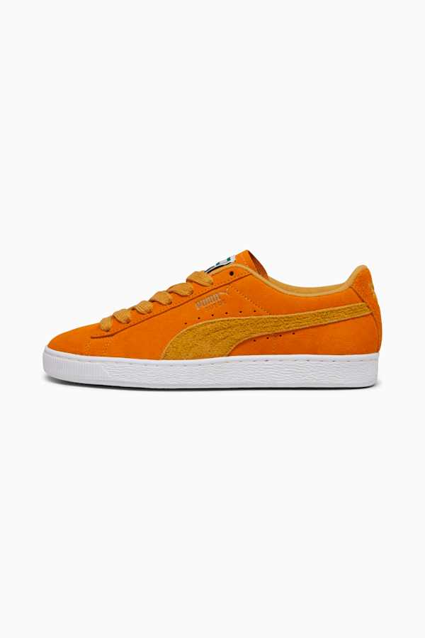 Orange pumas suede sale