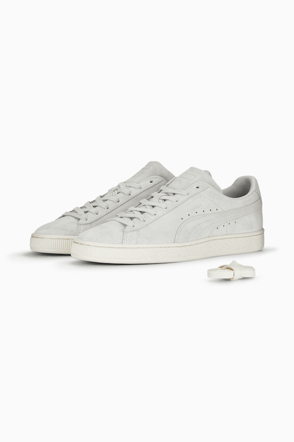 Suede Classic 75th Year Sneakers, Feather Gray-Feather Gray, extralarge