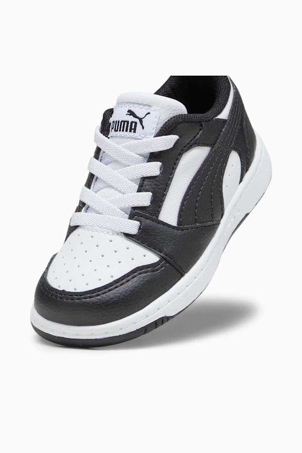 Rebound V6 Lo Toddlers' Sneakers, PUMA White-PUMA Black, extralarge