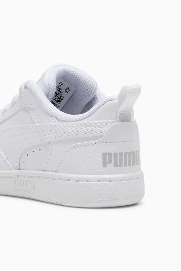 Rebound V6 Lo Toddlers' Sneakers, PUMA White-Cool Light Gray, extralarge