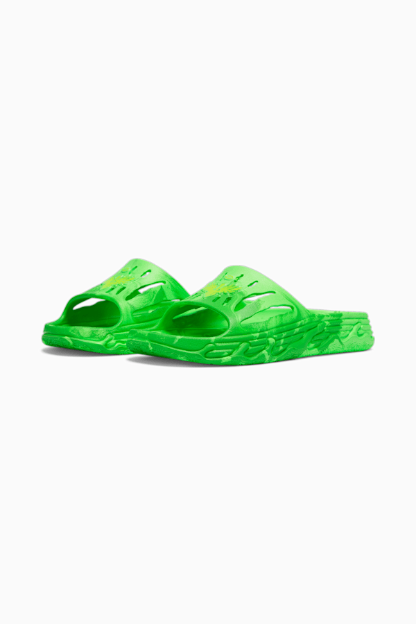 MB.03 Basketball Slides, PUMA Green-Fluro Yellow Pes-Fluro Green Pes, extralarge