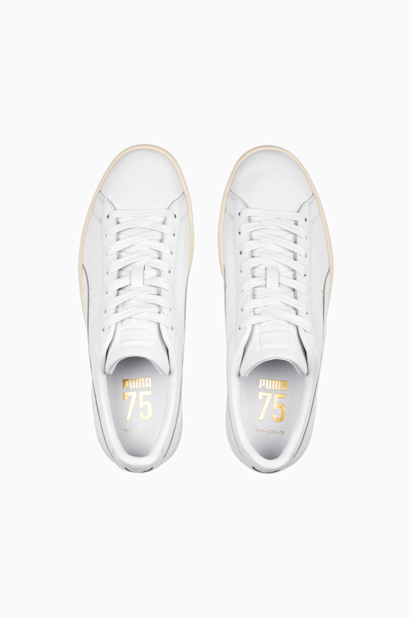 Basket Classic 75Y Premium Sneakers, PUMA White-PUMA White, extralarge
