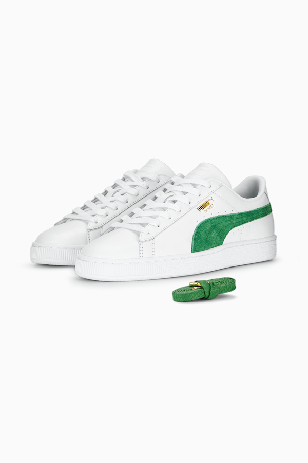 Basket Classic 75Y Sneakers, PUMA White-Archive Green-PUMA Gold, extralarge