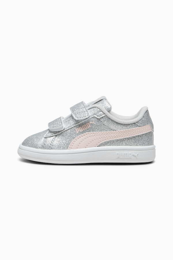 PUMA Smash 3.0 Glitz Glam Toddlers' Sneakers, Glacial Gray-Frosty Pink, extralarge-GBR
