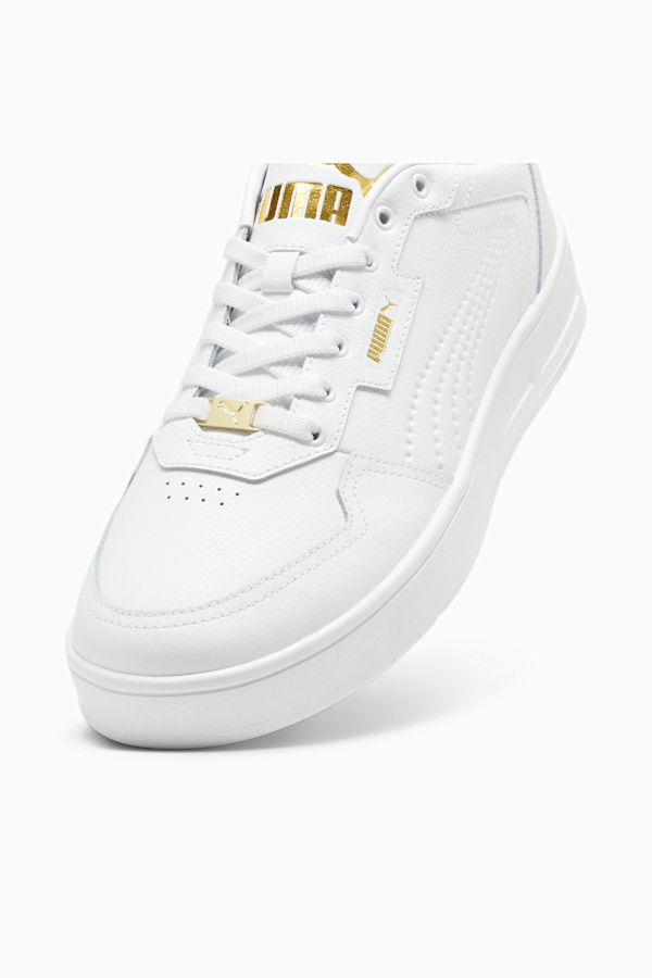 Court Classic Lux Sneakers, PUMA White-PUMA Gold, extralarge-GBR