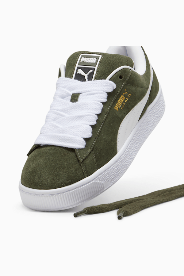 Suede XL Sneakers Unisex, Dark Olive-PUMA White, extralarge